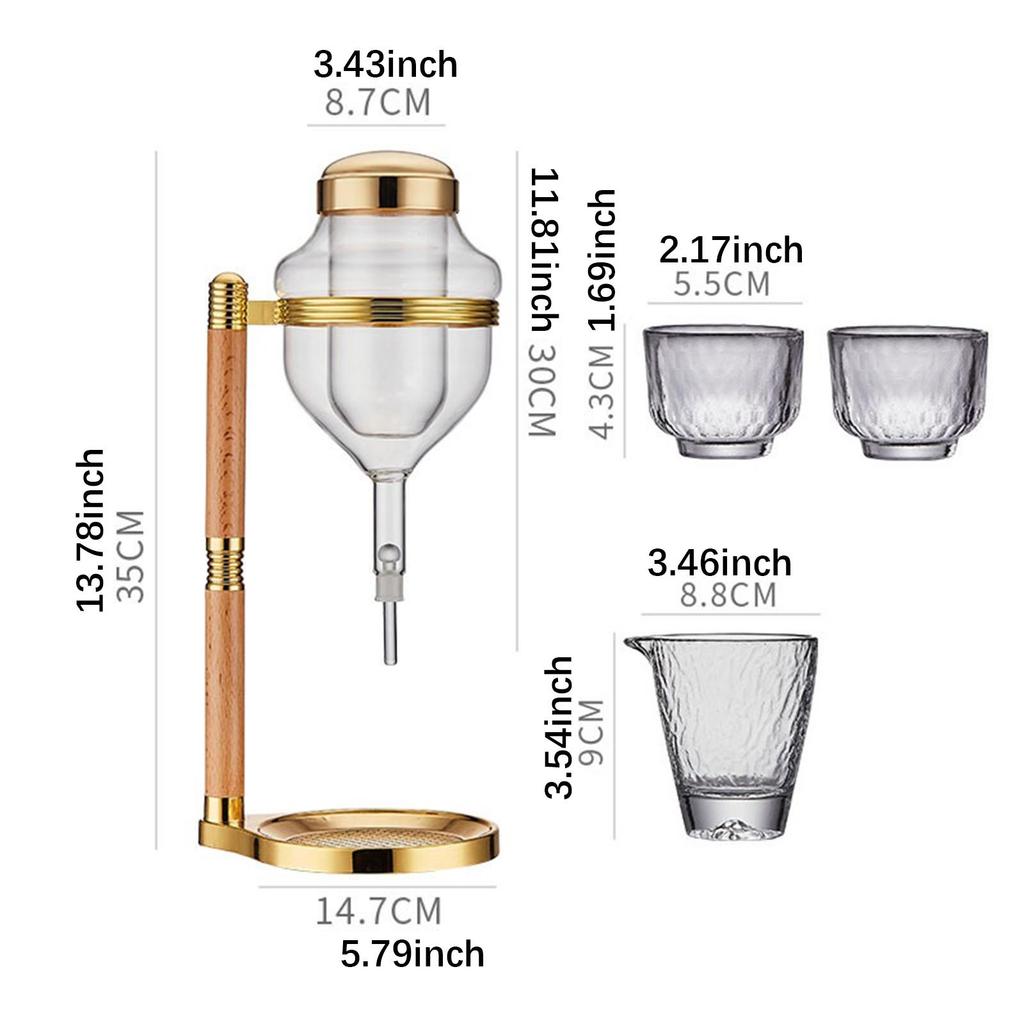 Decanter And Cup Set, Pot Dispenser for Cold Sake