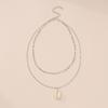 Retro ethnic style natural shell necklace double-layer necklace accessories spot