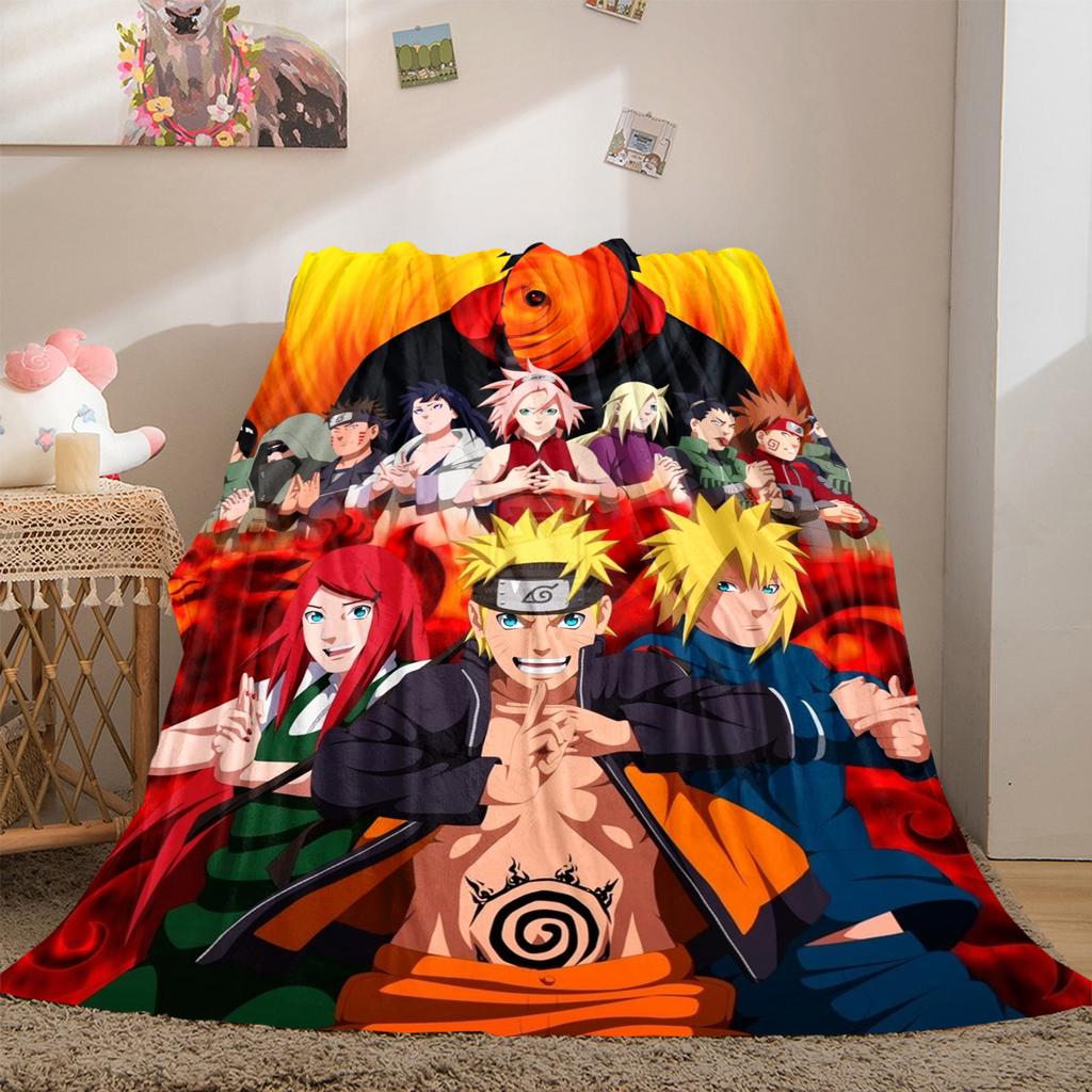 Japanese anime cartoon NARUTO famous Uzumaki Naruto blanket soft home furnishing nap decoration four seasons warm Sherpa blanket B12