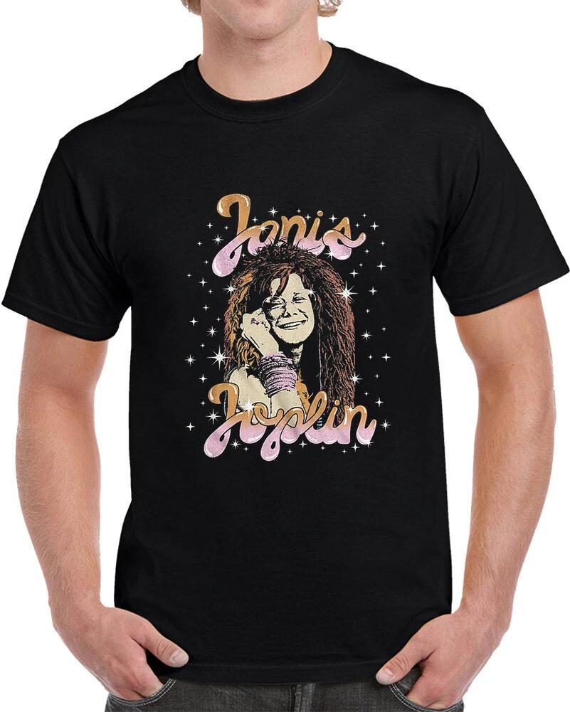 Janis Joplin Retro 100% Cotton T-shirt Mens Womens Tees Top S