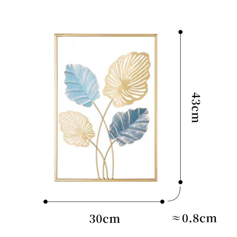 Metal Leaf Iron Wall Hanging Decor Palm Maple Leaves Plant Ginkgo Nordic Wall Pendant Mural Living Room Bedroom Home Decoration