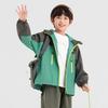 Duoduojia Boys' Color-Block Hooded Outdoor Jacket