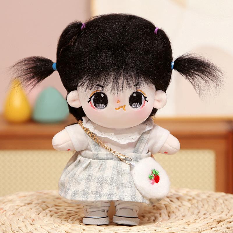 20cm Cotton Doll Plush Doll Girl Celebrity Doll Gift for Girls with Clothes and Bags