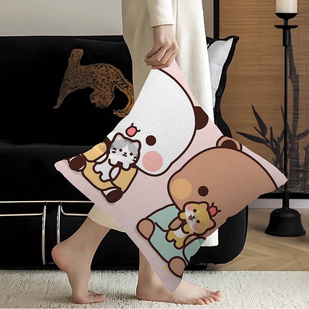 Cartoon B-Bubu And D-Dudu Cute Personalized Picture Text Home Decorative Pillows Household Gifts 45x45cm