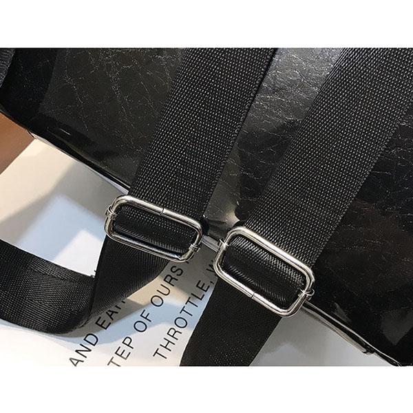 Damski Wielofunkcyjny Miękki Plecak PU Wszechstronna Uliczna Torba z Jasną Powierzchnią Jednokolorowa Casualowa Torba na Jedno Ramię