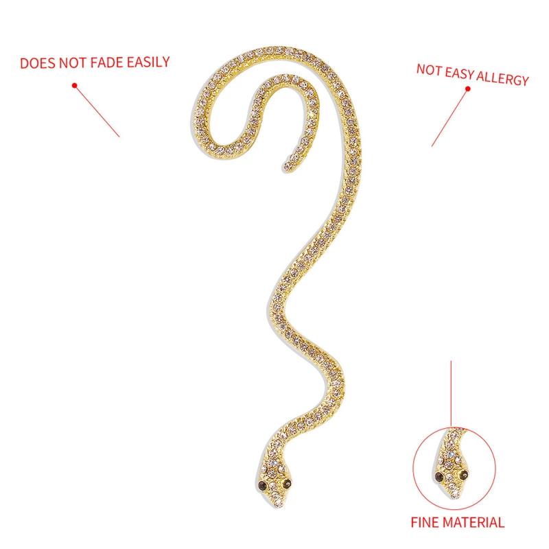 Creative Snake Earrings No Pierced Ear Cartilage Clip on Wrap Earrings Cartilage Earrings Jewerly for Prom Party