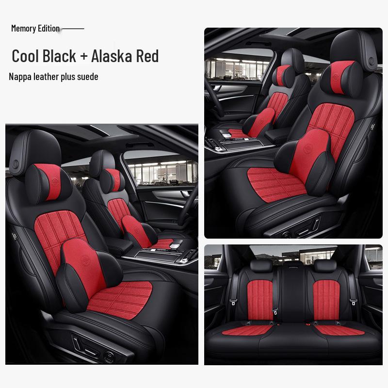 Universal Suede Car Seat Cover: Full Coverage, Ventilated, All-Season Cushion