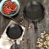 10/14/16/20/26cm Cast Iron Skillet Pre-Seasoned Breakfast Pan Black Mini Omelette Pan  Cooking Eggs