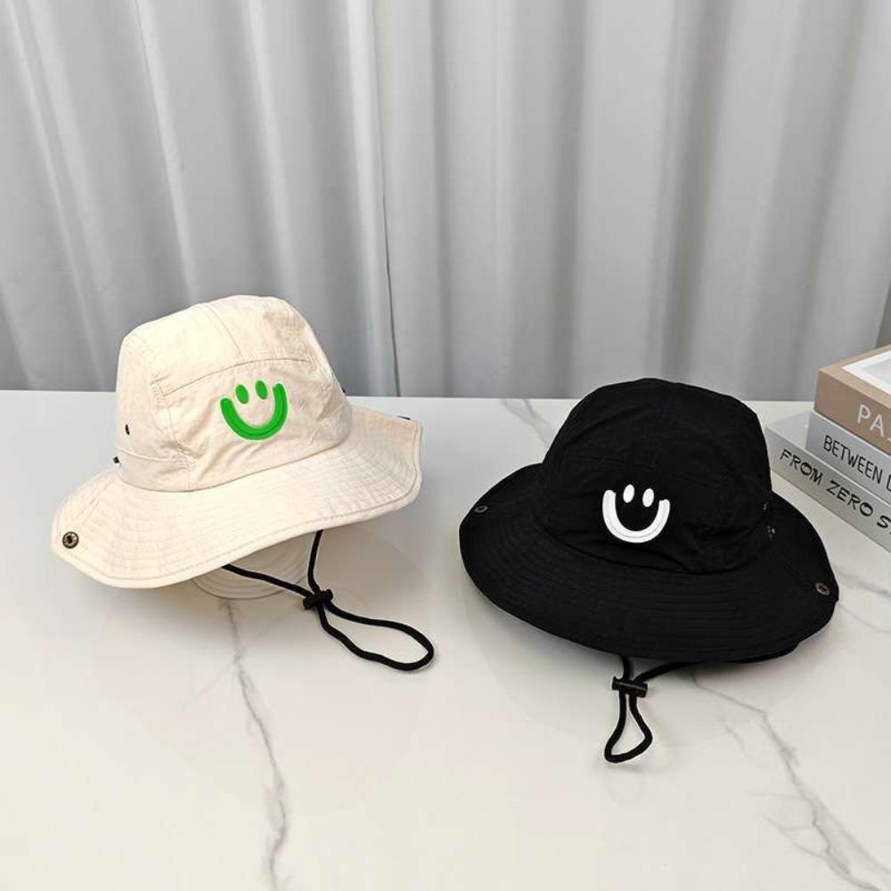 Outdoor UV Protection Kids Bucket Hat Breathable Cotton Fishing Hat Cute Cartoon Panama Hat