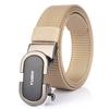 New Men'S Commuting Belt With Automatic Buckle Nylon Waistband, Outdoor Leisure Versatile Double-Layer Thick Belt