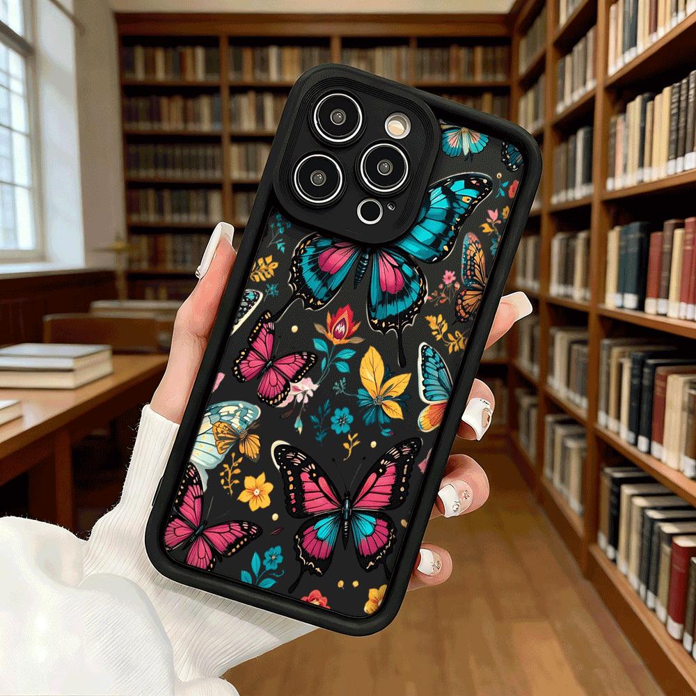 Colorful Butterfly Flower Luxury Anti-Slip TPU Phone Case For Xiaomi Redmi Note 15 14 13 12 11 10 9 Pro Full Protective Cover