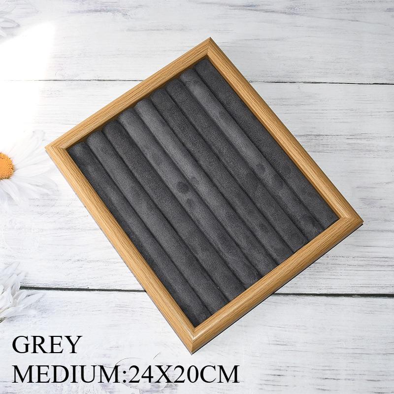 Solid Wood Ring Storage Tray Walnut Wood Counter Ring and Earring Display Tray Shop Home Bracelet Earring Display Pallet