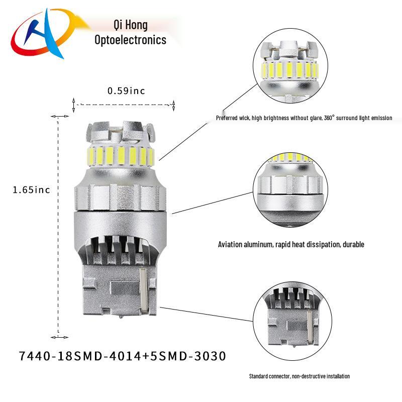 Universal High-Brightness LED Car Turn Signal and Taillight - W21W T20/7440/7443