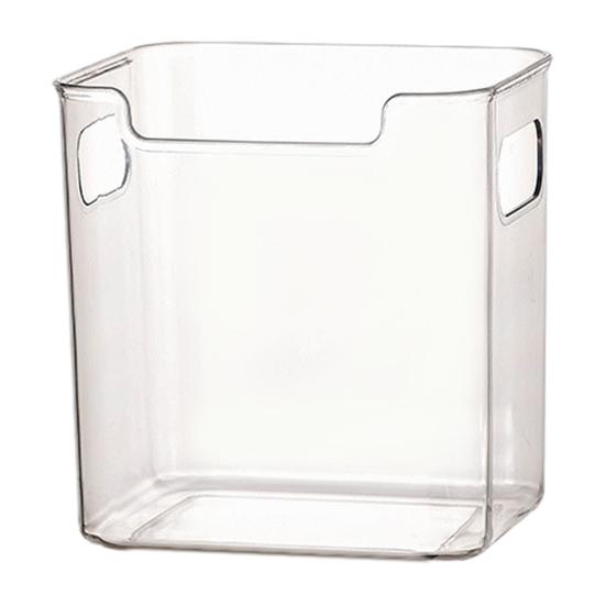 

Refrigerator Side Door Storage Box Clear Plastic Storage Bins Stackable Kitchen Organizer for Meat Snacks And Drinks S 1pc