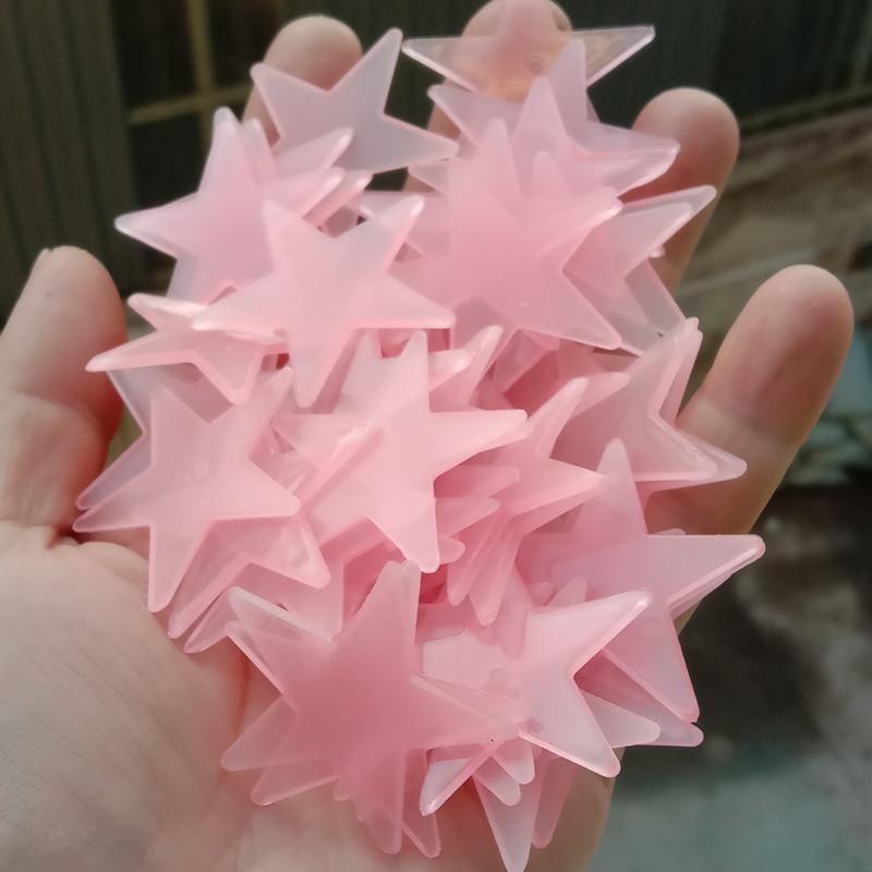 50pcs 3D Starlight Glow-in-the-Dark Stickers - 3.8cm/1.5 Inch DIY Decoration Glow-in-the-Dark Wall Stickers