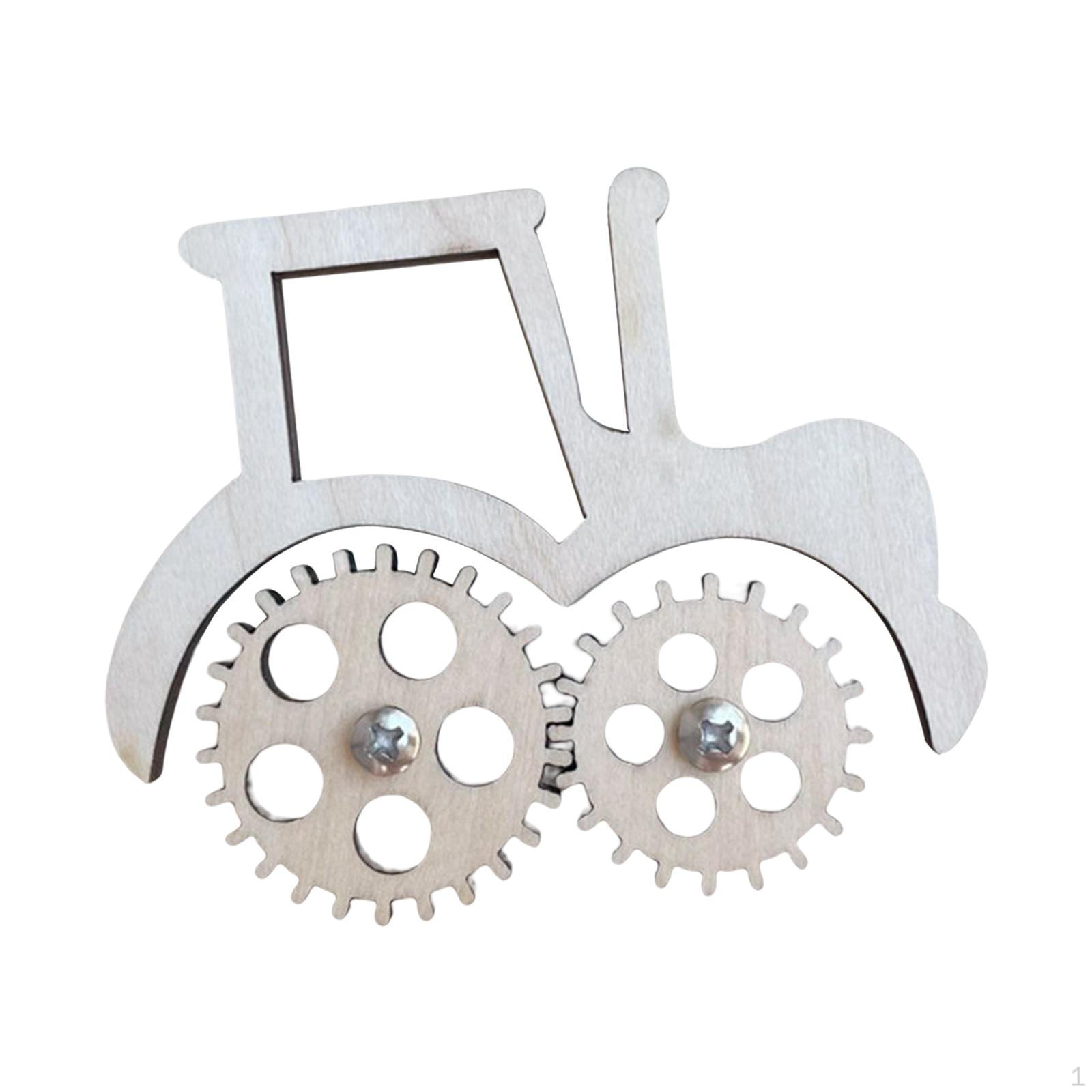 Игрушки для путешествий, Активности Деревянная поделка, Обучение жизненным навыкам Сенсорная для игры tractor_optional