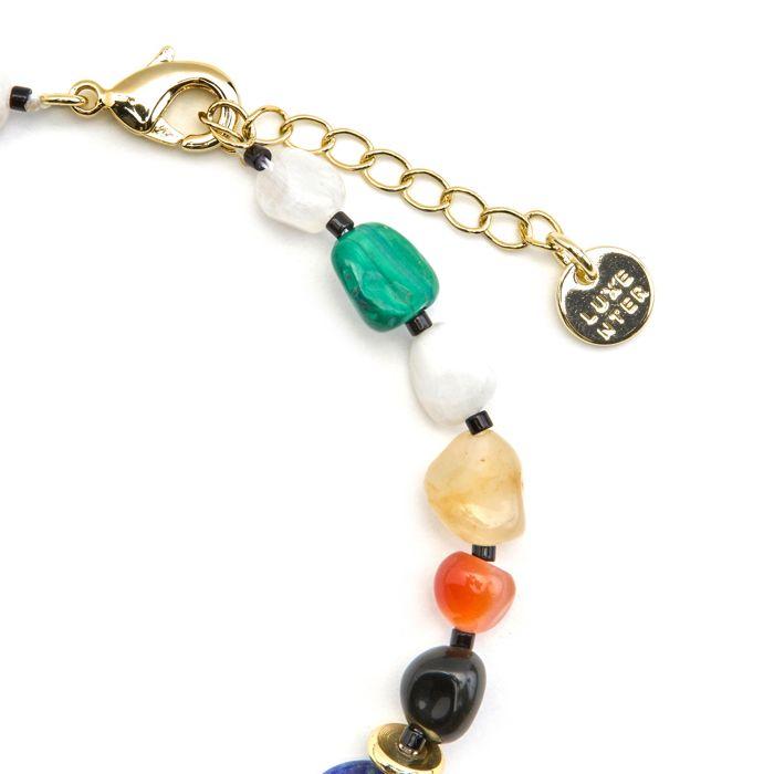 Bracelet Luxenter avec pierre naturelle multicolore finition or 18k - Ilisen
