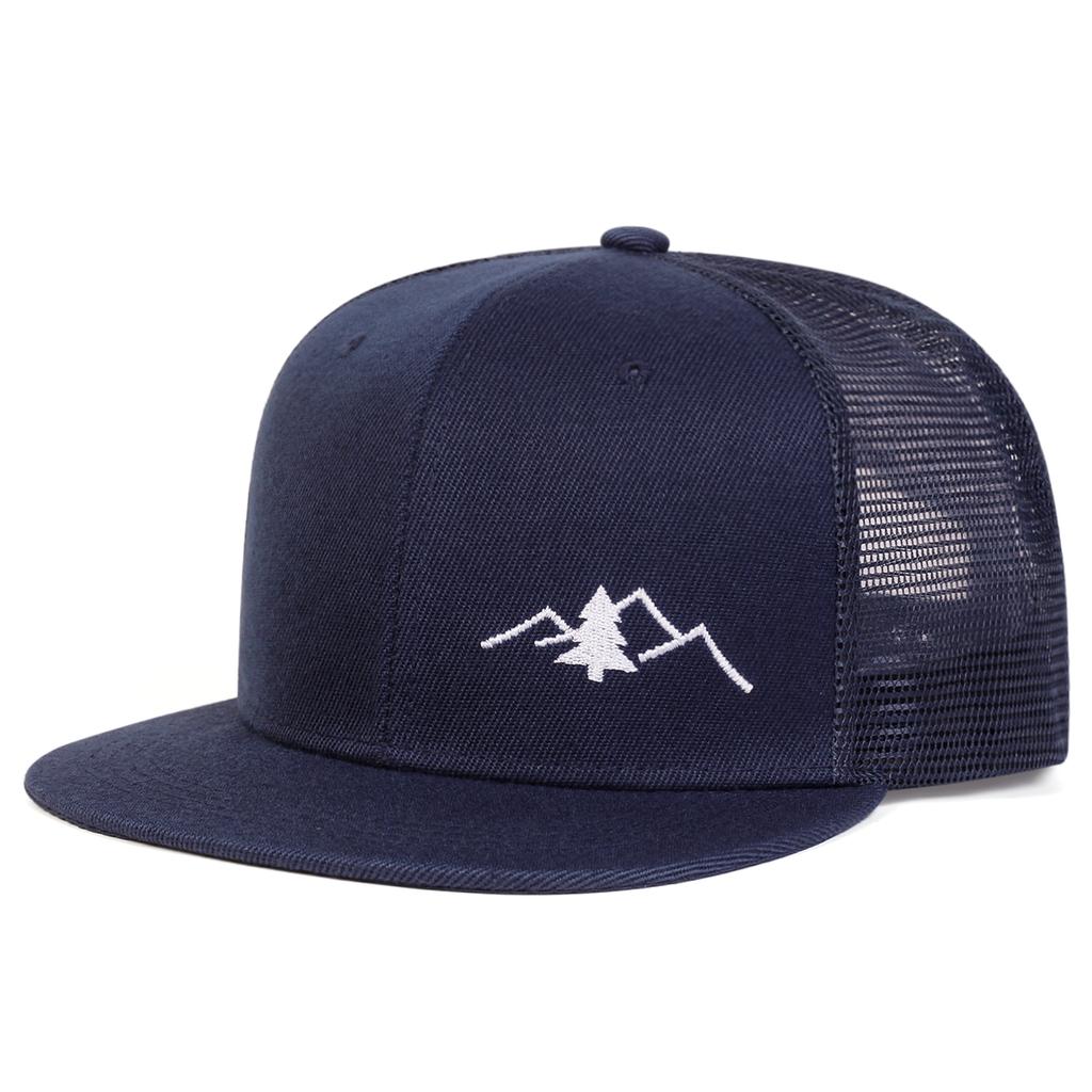 Unisex Bergbaum Stickerei Hip-Hop Netzmützen Frühling Sommer Outdoor Verstellbar Lässig Baseballkappen Sonnenschutzmütze