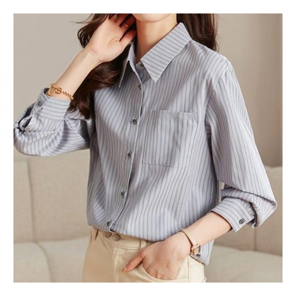 Navava Daily Stripe Long Sleeve Shirt Nb1807