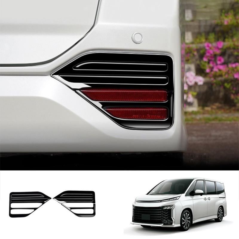 For Toyota Noah Voxy 90 Series   ABS Chrome Rear Reflector Fog Light Lamp Cover Trim Bezel Frame Exterior accessories