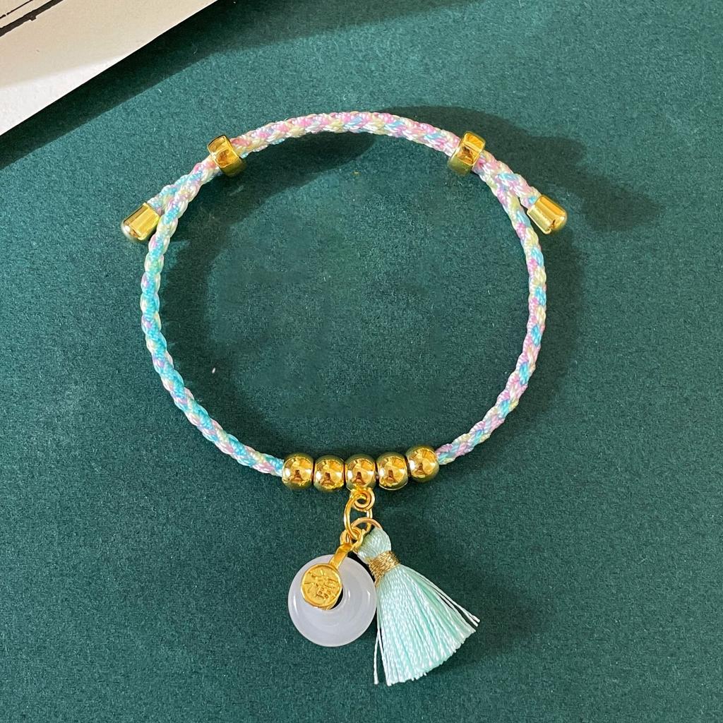 Gewebtes Seil Glückssegen kleiner Fisch Glücksbeutel Anhänger Licht Armband exquisit Nische berühmt ethnischer Stil Nische Temperament vielseitiger Schmuck