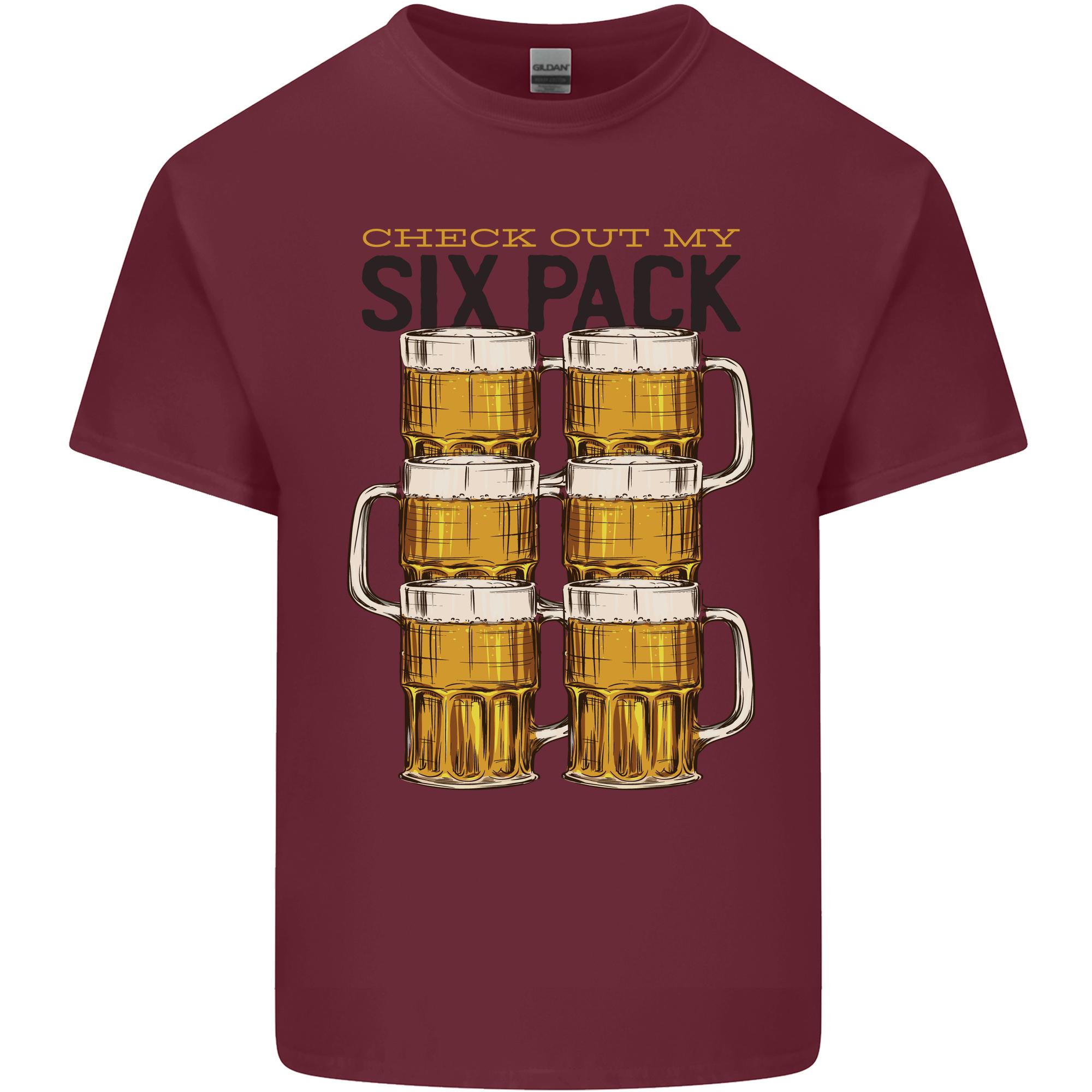 Check Out My Alcohol Six Pack Funny Beer Unisexs Light Cotton TShirt S
