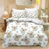 Home Koala Fun Duvet Cover Set For Kids And Boys, Single Size Soft Polycotton Printed Bedding Set With 1/2 Pillowcases 75*50Cm