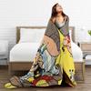 Asterix And Obelix Flannel Blanket  Warm Soft Throw Blanket for Living Room Picnic Street Trend Bedspread Sofa Bed Cover