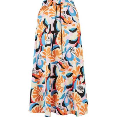 Urban Classics Womens/Ladies All-Over Print Satin Midi Skirt