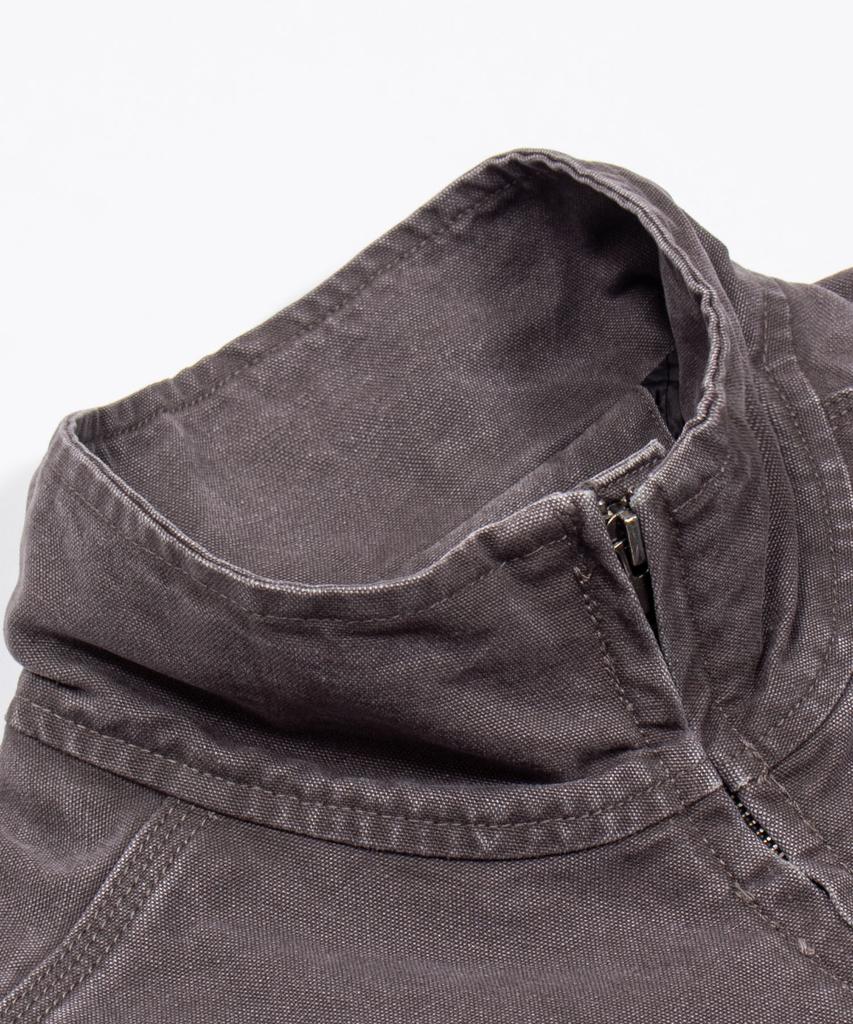 Gamma Gallery 13.5Oz Vintage Washed Padded Vest Jacket [Quilted Lining] - Charcoal