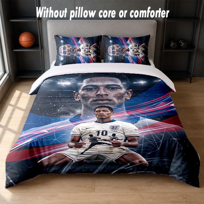 Jude Bellingham Design Bed Bedding Set 1 Duvet Cover + 2 Pillowcases Soft Breathable Household Bed Linens