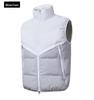 Men's Stand Collar Sleeveless Nylon Vest - Warm and Casual for Autumn/Winter