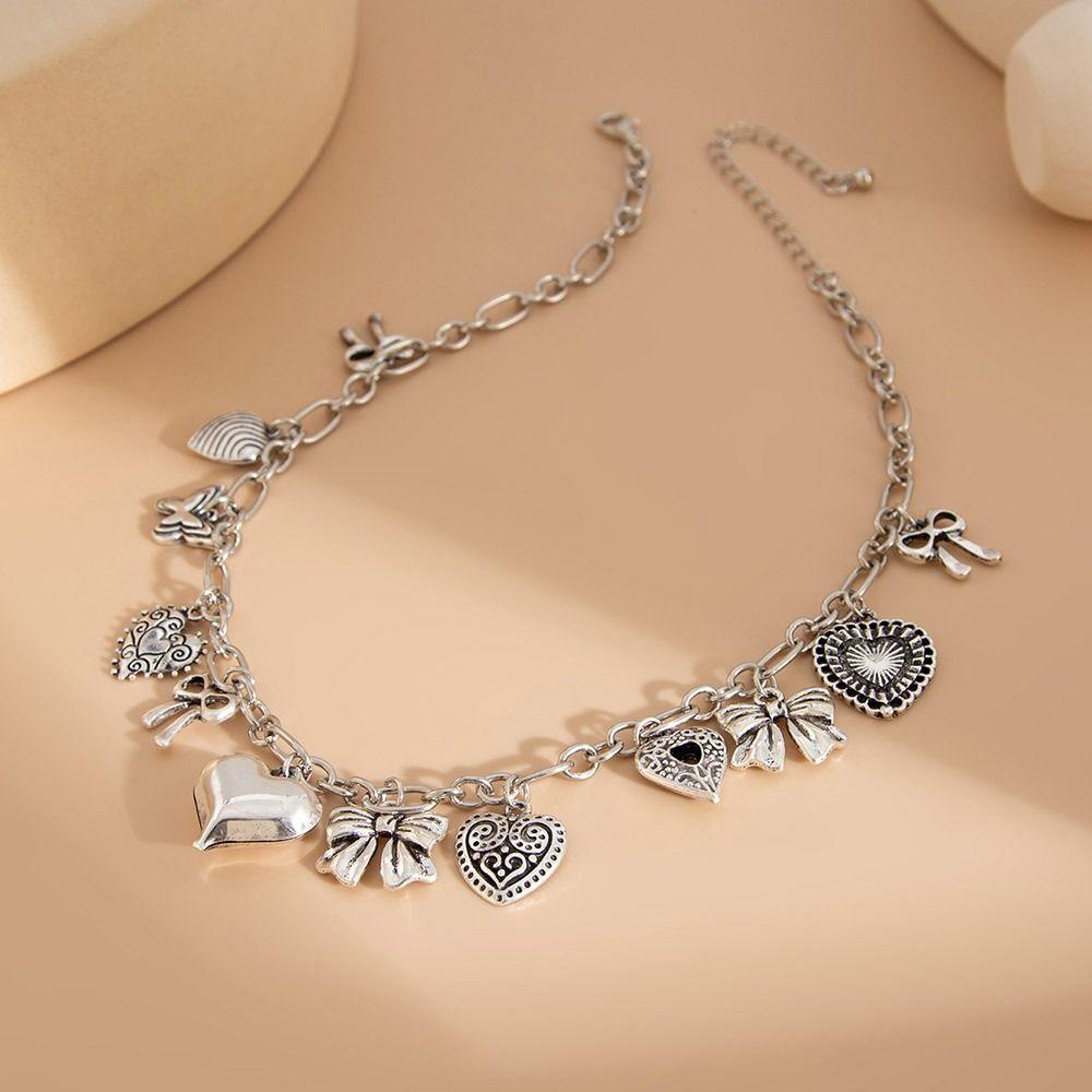 Creative Choker Necklace Adjustable Goth Double-layer Clavicle Neck Chain Neck Jewelry