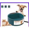 Pet Heated Bowl Anti-Freeze 1.5L Thermostatic Water Feeder Dog Cat Food Dish Indoor Outdoor Winter Plug-in