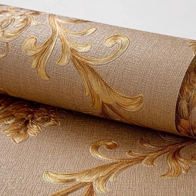 

3D обои Европейский стиль рельеф спальня гостиная салон красоты водонепроницаемые обои, обои легкая роскошь 53cmx9.5m