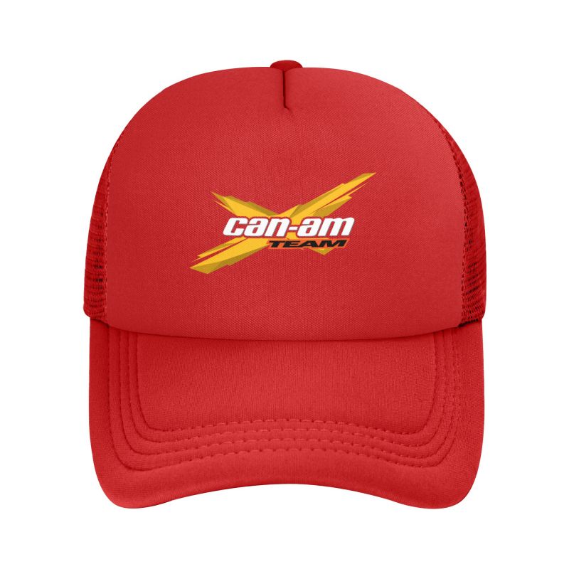 Custom BRP Can Am Logo Print Mesh Net Caps Unisex Women Adjustable Mesh Baseball Cap Summer Daily Sun Visor Hats Trucker Cap