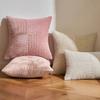Beige Throw Pillow Covers 18x18inch 45x45CM Solid Corduroy Striped Cross Patchwork Textured Cushion Covers Home Decor for Couch