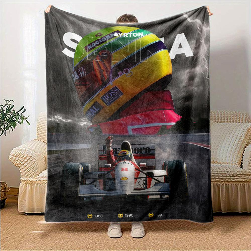 Ayrton Senna Decke, Hohe Qualität, Bequem für alle Jahreszeiten, Heimdekoration, Wärme und Komfort