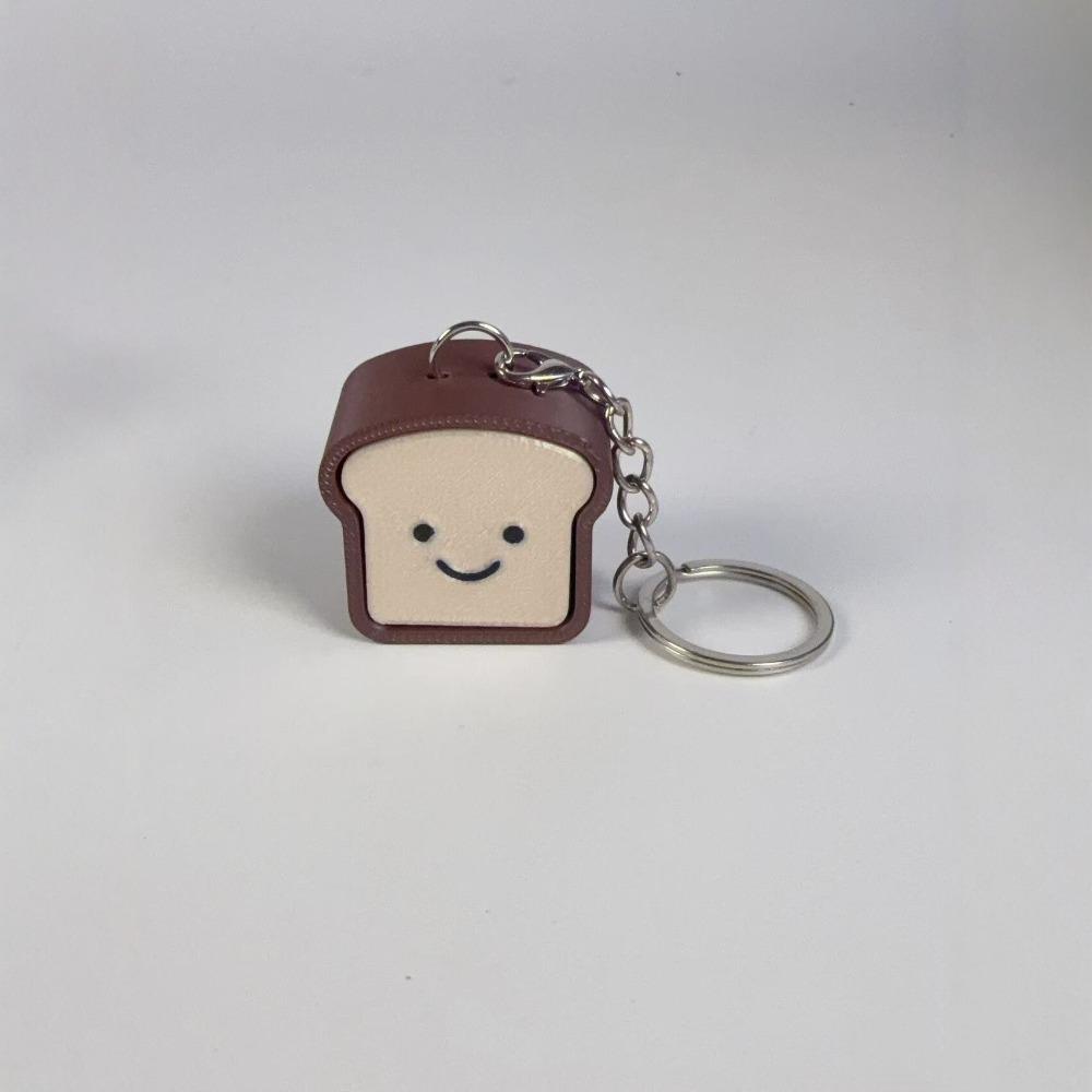 Finger Press Toast Keyboard Clicker Sensory Toy Finger Clicker Toy Bread Fidget Keychain ADHD ASMR