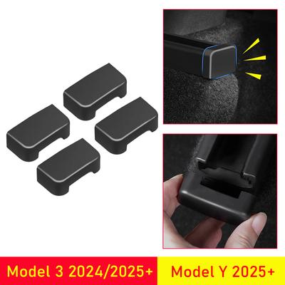 4pcs Seat Rail Cover Protector For Tesla Model 3 2026 Model Y Juniper Accessories Front Rear End Piece Backseat Slide Protection