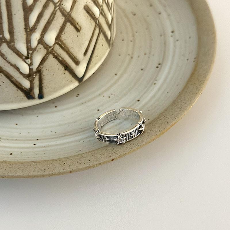 Y2K Retro Ring Open for Men Women Old Style Ring Hip Hop Punk Geometry Couple Ring Declaration Party Jewelry Gifts