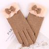Warm Gloves Women'S German Plush Mouth Windproof And Cold-Proof Plush Outdoor Riding Driving Touch Screen Autumn And Winter Gloves