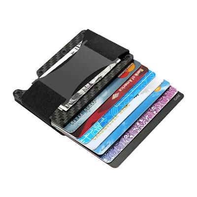 Rfid Metall Kreditkartenhalter Geldbörsen Herren Damen Schlank Dünn Mini Bankkartenhalter Etui Geldbörse Männlich Geldbeutel für Herren