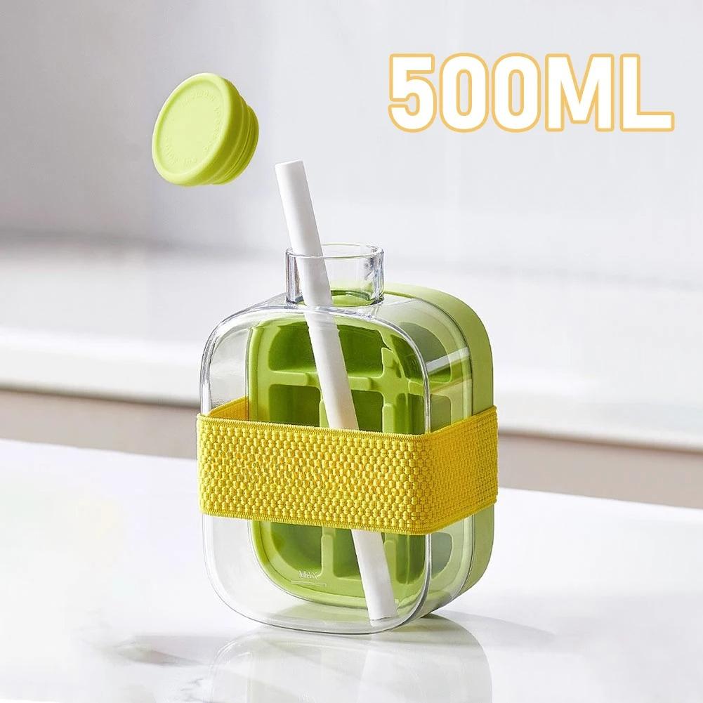 Whiskey Ice Cream Silicone Water Bottle Ice Cube Maker Portable Silicone Freezer Ice Trays Zero-contact Pressure Ice Cube Mold