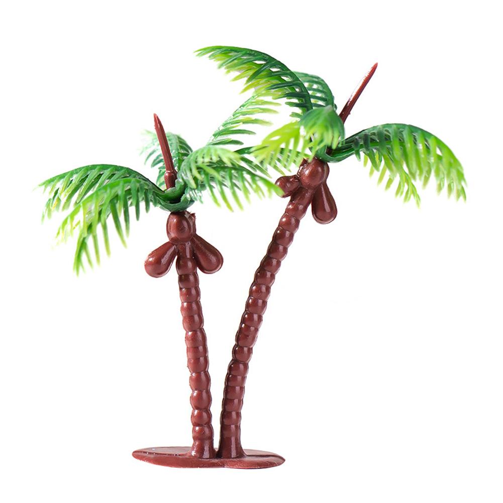 Miniature Tree Scenery Simulated Tree Coconut Tree Double Coconut Tree Simulated Coconut Tree Decorative Ornaments China Mainland