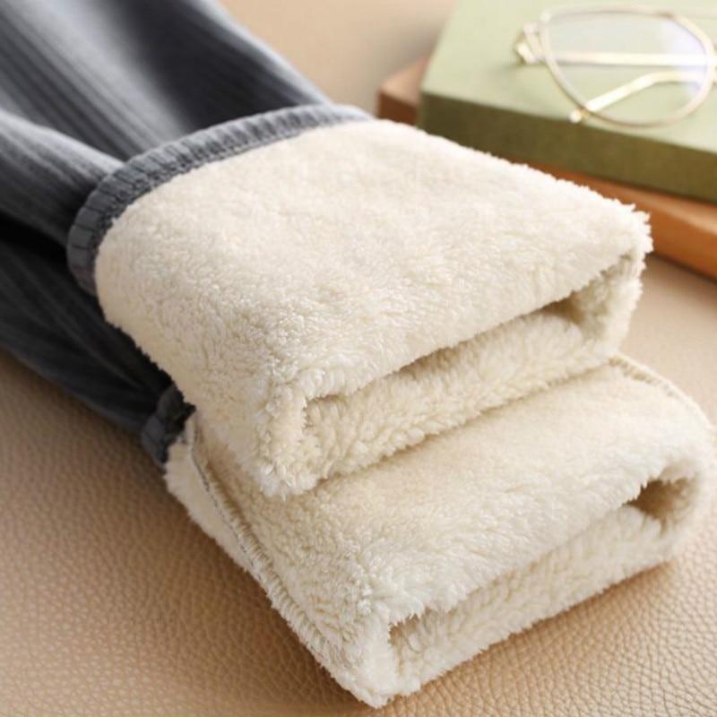 Manšestrové vycpané teplé kalhoty Dámská móda Stretch Vysoký pas Dámské kalhoty Zimní Jednoduché Jednobarevné Harémové kalhoty z jehněčí vlny