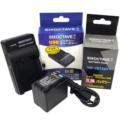 Str VW-VBT380-K VW-VBT380 Panasonic Compatible Battery & Charger VW-BC10-K HC-V550M HC-W570M HC-W580M HC-V360M HC-V480M HC-W585M HC-WX990M HC-VX985M H