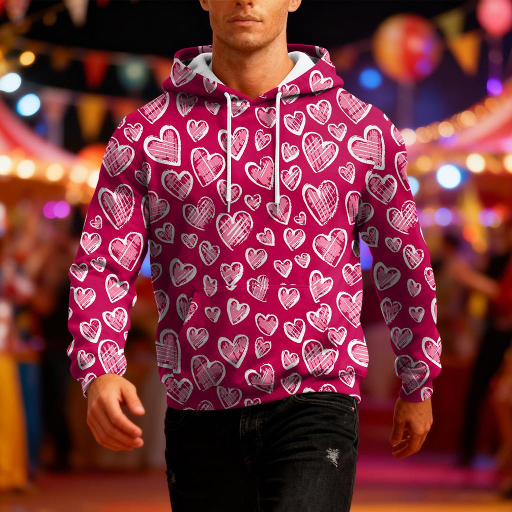 Men's Long-Sleeve Casual Hooded Sweatshirt