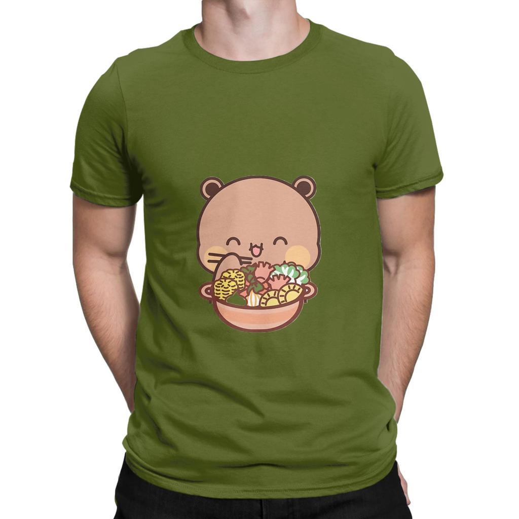 Bubu Dudu Panda Bear Love Eating RaUnisex Funny Graphic 100 Cotton TShirt Bubu Dudu Tees Tops For Unisex