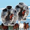 Animal Horse 3D Print Hoodies Men Women Oversized Fashion Casual Sweatshirts Male Hooded Pullovers Tracksuit Men's Clothing